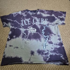 Ice Cube Shirt Adult XL Blue Graphic Tie Died Hip Hop Music Rock Band Mens